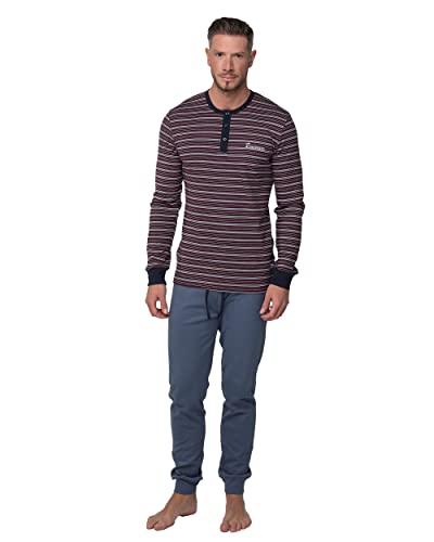 Abanderado Pijama Largo Cuello Panadero Nightwear Men Hombre x1 AS20CHJ