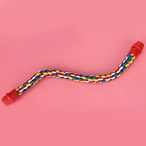 Image of Bird Rope Perch, Colorful Bendable Chewable Cotton Ropes Perch Stand for Parrot Budgie Parakeet Cockatiel Conure Lovebird Finch Canary (S)