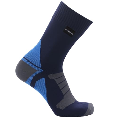 IZL waterproof Waterproof Socks, Breathable Lightweight Hiking Socks for Men Women's Wading Trail Neoprene Socks 1 Pair, Medium Navy Blue