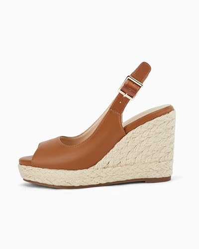 Image of Juliet Holy Womens Wedge Sandals Peep Toe Espadrilles Platform Ankle Strap Slingback Comfort Summer Dressy Shoes