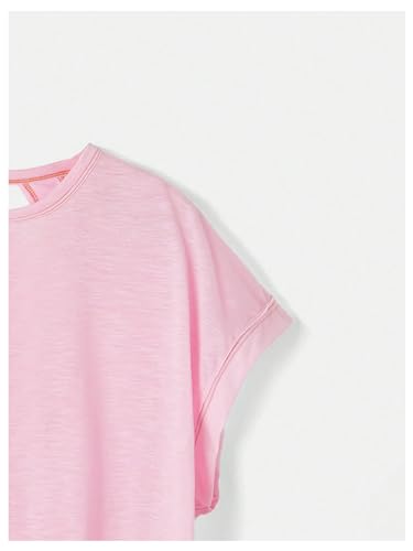 Image of SOLY HUX Women Open Back Tops Workout Backless Tee Casual Athletic Shirts Short Sleeve Oversized Gym T Shirt