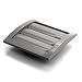 Vent Systems Tapa de ventilación gris de 10 cm / 100 mm para secadora y tubo de ventilación del baño. Rejilla exterior blanca. Mantenga alejados a los insectos, pájaros y roedores