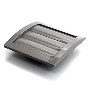 Vent Systems 4'' Inch Gray Air Vent Cover Dryer Vents and Bathroom Exhaust Vents Pipe, White Louvered Outdoor Dryer Vent Cover Opening Flap Vent Keeps Out Insects, Birds and Rodents