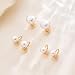 Elegant Flat Pearl Ear Clips for Women Minimalist 14k Gold Plated 10mm Pearl Non-Piercing Fashion Jewelry for Party Wedding Bridesmaid Gifts