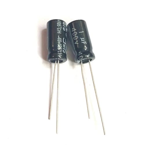 Condensateur 400V 1uF aluminium radial 6x11mm pour circuit imprimé et alimentation