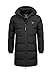 Arctic Seven Herren Winterjacke (S-3XL) - abnehmbare Kapuze, Wasserabweisend, Windabweisend, lange Steppjacke, Warme Jacke Männer - AS-424 (XL, Schwarz)