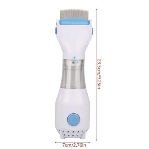 Image of Electric Head Lice Comb - Chemical-Free Lice & Nits Removal Tool with Suction - Reusable Lice Capture Comb for Kids & Adults - Safe, Gentle, and Effective Hair Vacuum Machine