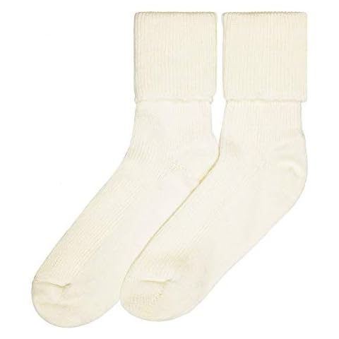 Ladies Cashmere Socks, White Cover