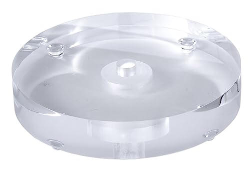 Image of B&P Lamp 8 Inch Diameter Round Acrylic Footed Lamp Base