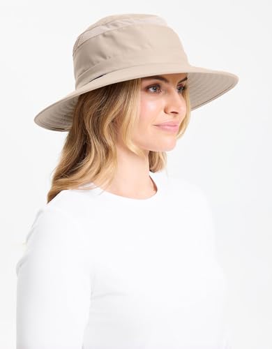 Sombrero protector solar beige para mujer talla pequeña miniatura 7