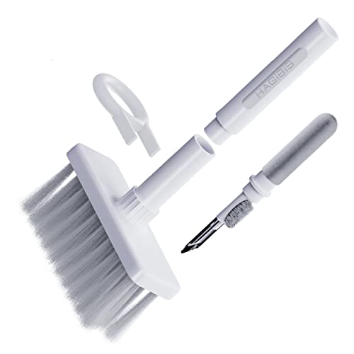 Hagibis Cleaning Soft Brush Keyboard Cleaner 5-In-1 Multi-Function Computer Cleaning Tools Kit Corner Gap Duster Keycap Puller For Bluetooth Earphones Lego Laptop Airpods Pro Camera Lens (Grey) #TOP6