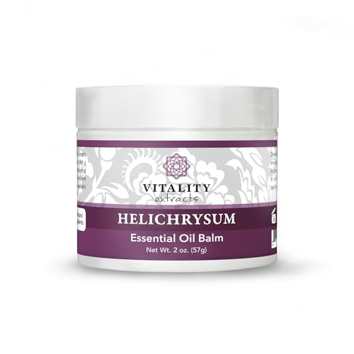 Vitality Extracts Helichrysum Balm - 2oz, Helichrysum Gymnocephalum, Beeswax, Almond Oil, Ultra-Moisturizing, Skin Healing, Full Body Hydration