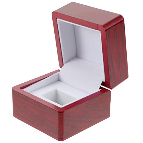 Abaodam Couples Wooden Ring Case Ring Jewelry Box for Men Big Ring Storage Sleek and Minimalist Design