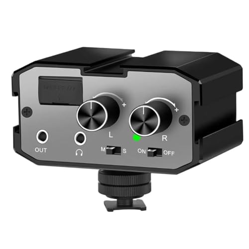 Adaptateur audio microphone DSLR 2 canaux 3.5mm Berceller mixeur