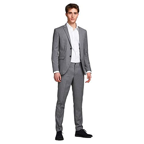 JACK&JONES Men's JPRFRANCO Suit NOOS Anzug, Light Grey Melange/Fit:SUPER Slim FIT, 56