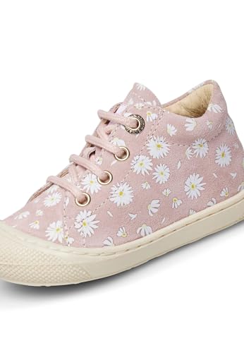Naturino Cocoon-Lauflernschuhe aus Veloursleder mit Margeriten-Print, Rosa 17