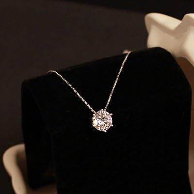 Silver-Plated Necklace Crystal Teardrop Pendant For Women/_19290 image 5