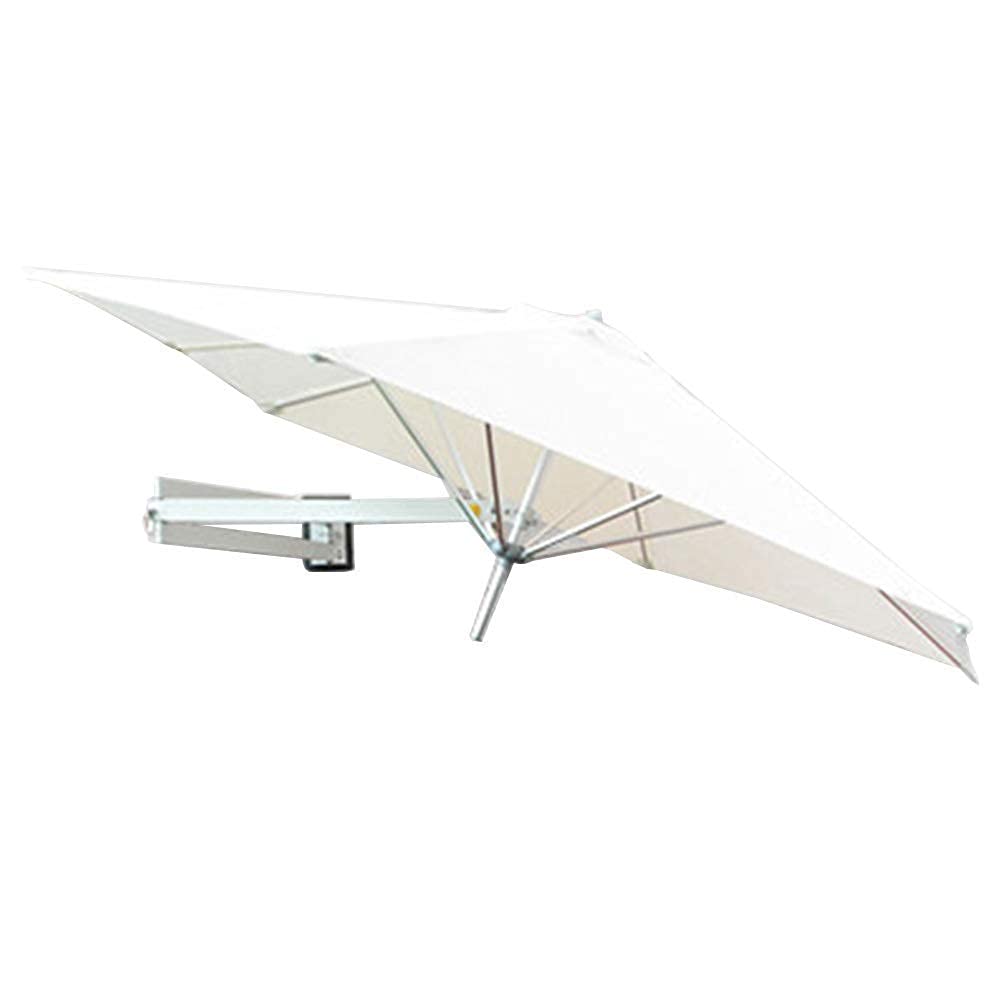 ABBNIA Sombrillas Sombrilla de Montaje en Pared - Sombrilla Inclinable para balcón y jardín al Aire Libre, Aluminio, 7 pies / 220 cm