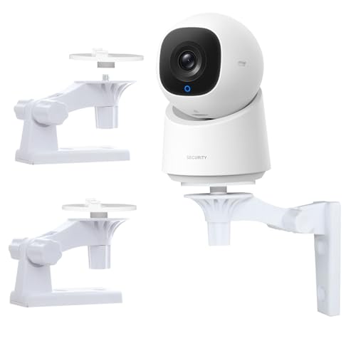Camera Wall Mount Compatible with Eufy Indoor Cam E30/Eufy C220/C210, Baby Monitor Mount, 180°Adjustable Camera Corner Mount, Drill Installation, 2 Pack