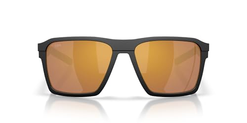 Costa Del Mar Antille Antille Sunglasses, Netplus Black/Gold Mirrored 580G, 58 mm