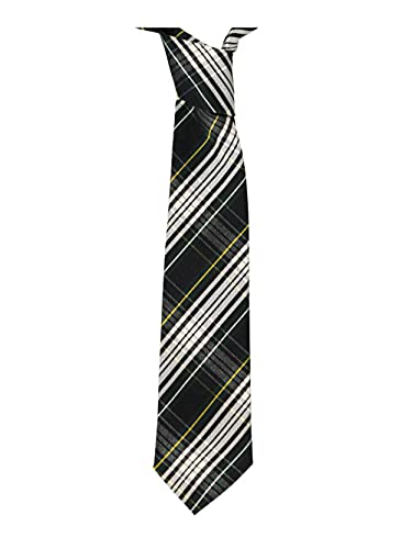 Cookie's Boys' Traditional 4-in-Hand Necktie - green/white/gold *plaid #61*,
