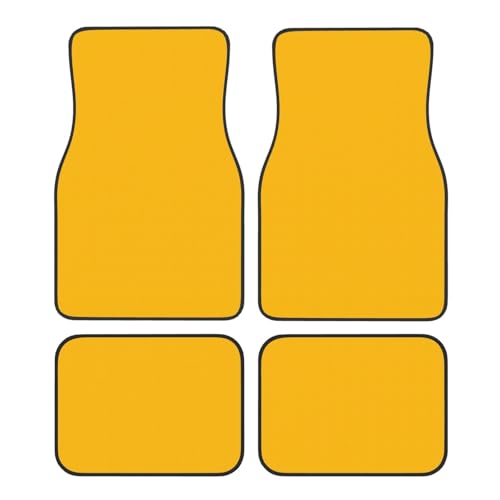 Alfombrillas para coche amarillas que renuevan el interior de tu SUV o camión, pack de 4