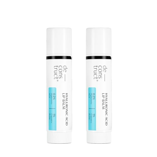 Deconstruct Hyaluronic Acid Lip Balm|Contains 0.2% Hyaluronic Acid + 1% Cupuacu Butter|For Dry Lips|Protects, Moisturises & Nourishes Dry Chapped Lips|For Women And Men|4Gm Each|Pack Of 2, Blue