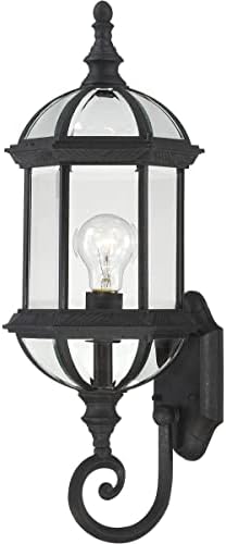 Nuvo 60/4973 Boxwood One Light Outdoor Light Fixture, 22-Inches, Black