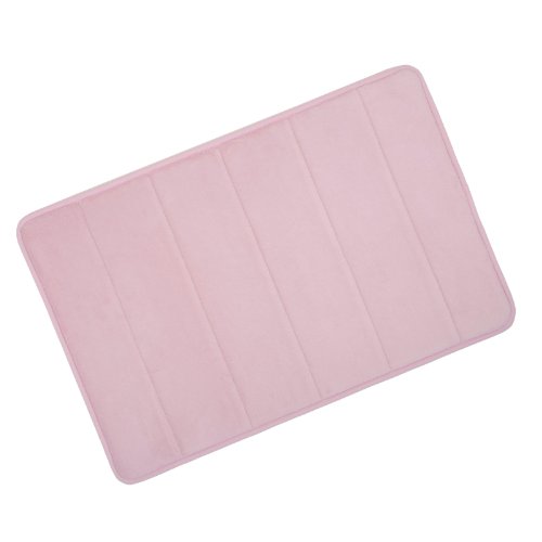 Lilac Microfibre Memory Foam Bathroom Bath Mat With Non Slip Back 40 x 60cm, 40 x 60 cm