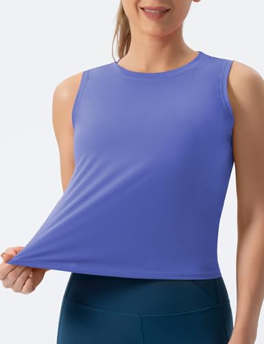 Image of THE GYM PEOPLE Women's Workout Tops in Ice Silk Quick Dry Sleeveless