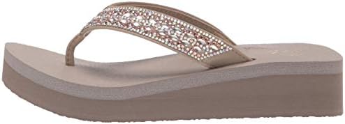 Skechers Cali Women's womens Vinyasa - Glory Day Flip Flop, Taupe, 7 US | Image 7