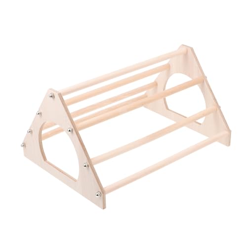 Toddmomy Wooden Hen Stand for Chickens and Birds Practical Pet Chicken Perch Easy to Install Balancing Roost for Roosters Parrots Conures and Birds Safe