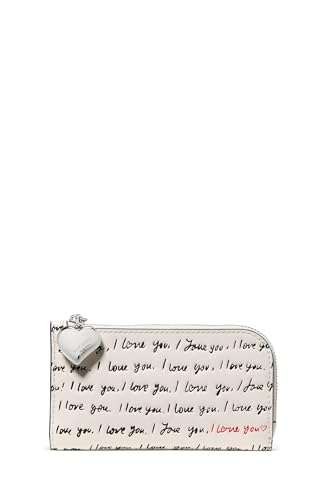 Image of kate spade new york Devin I Love You Script Embossed Leather Small Slim Bifold Wallet