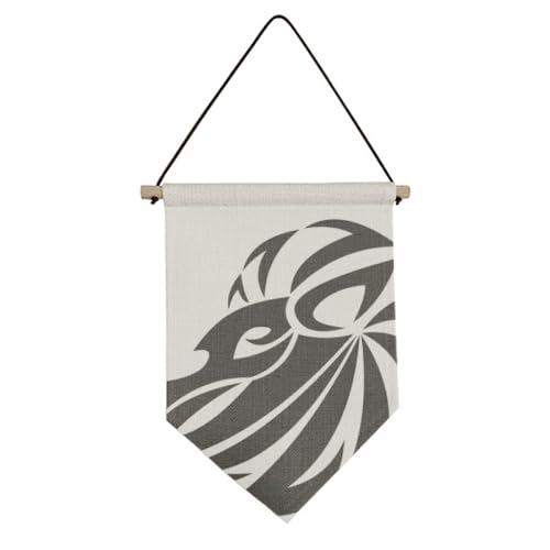Drapeau en toile Lion constellation pour décoration murale suspendue