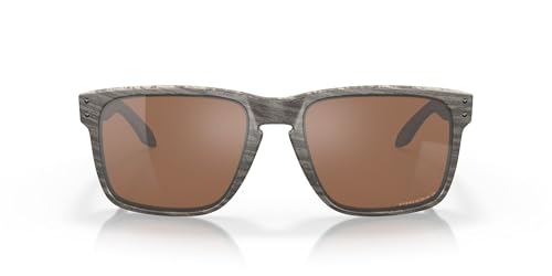 Oakley Woodgrain Polarized Sunglasses with Prizm Tungsten Lenses
