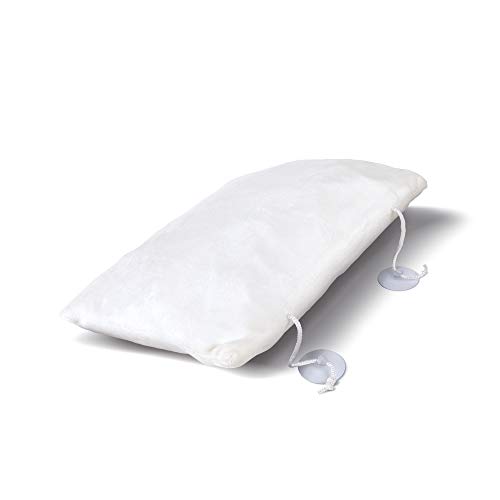 Massaging Bath Pillow, Luxury Bathtub Pillow, Ergonomic, Tub Neck and Back Support, Rest 3D Air Mesh, Breathable, Bath Accessory, Spa, Powerful Suction Cups, for Women & Men, White