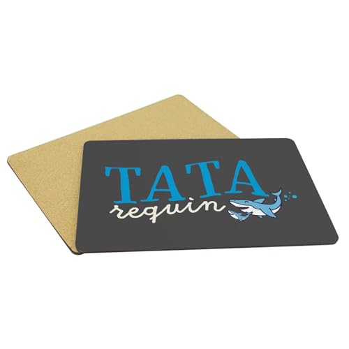 Sets de table souples en liège Tata Requin noir 4 pièces grand format
