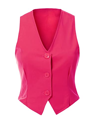Design by Olivia Women's Business Casual Suit Vest Sleeveless Fashion Dressy Crop Vest waistcoat