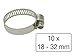Produktbild MS-Warenvertrieb 10 STK Schneckengewindeschellen 18mm - 32mm Edelstahl VA rostfrei Klemme Schelle