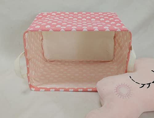 Image of MAIZMZ Girls Storage Basket Pink Valentine's Day Gifts Basket Waterproof Organizer Nursery Bins Toy Box for Organizing Home /Dorm /Kitchen /Pet /Office /Closet /Shelf /Room Decor