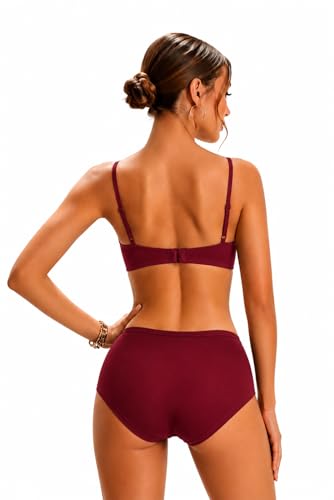 Image of Womens High Coverage Super Soft Elastane Stretch Mid Waist Boy Shorts Panties