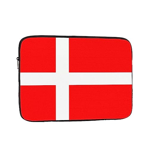 Denmark Danish Flag Laptop Sleeve Case 13 Inch Suitable for Notebook Computer Tablet Traveling Carrying Simple Case