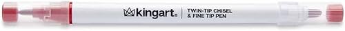 Miniatura 6 de KINGART Studio - Juego de 12 marcadores de cincel y punta fina con estuche de almacenamiento de viaje