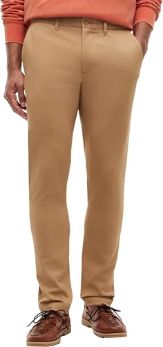 Tommy Hilfiger Herren Chino Hose Bleecker 1985 Pima Cotton Slim Fit, Beige (Timeless Camel), 32W/34L – Ansicht 1
