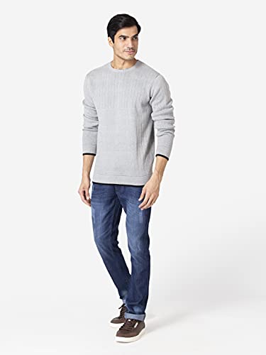 Image of Allen Cooper Solid Sweater for Men
