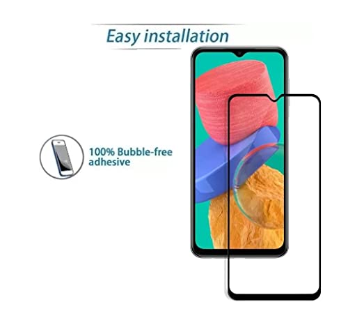 Image of Casodon 5D Full Glue Tempered Glass for Samsung Galaxy M33 5G (Black) Full Screen Coverage with Easy Installation Kit