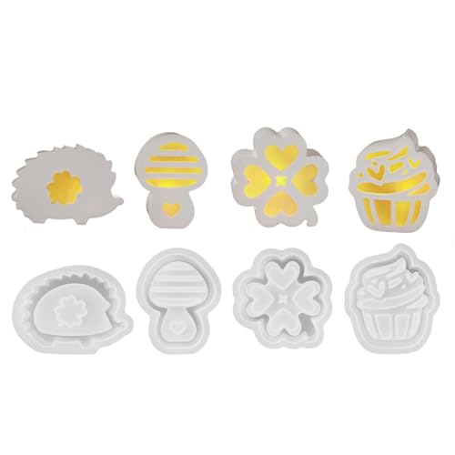 Molde hueco para candelabros de silicona flexible, atmósferas, lámpara, siluetas, molde, yeso, adorno de joyería, herramienta de fabricación de joyas, moldes de silicona de fácil liberación para