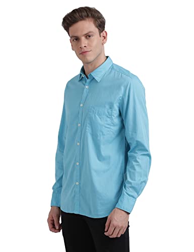 Image of Parx Men's Pure Cotton Checks Pattern Slim Fit Semi Cutaway Collar Full Sleeve Casual Shirt