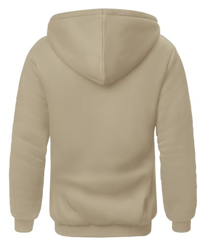 Image of SCODI Hoodies for Men Heavyweight Fleece Sweatshirt - Full Zip Up Thick Sherpa Lined Hooded Sweatshirts