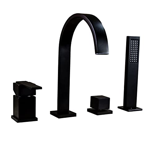 Robinet de bassin à handle de type divisé noir mat pour salle de bain
